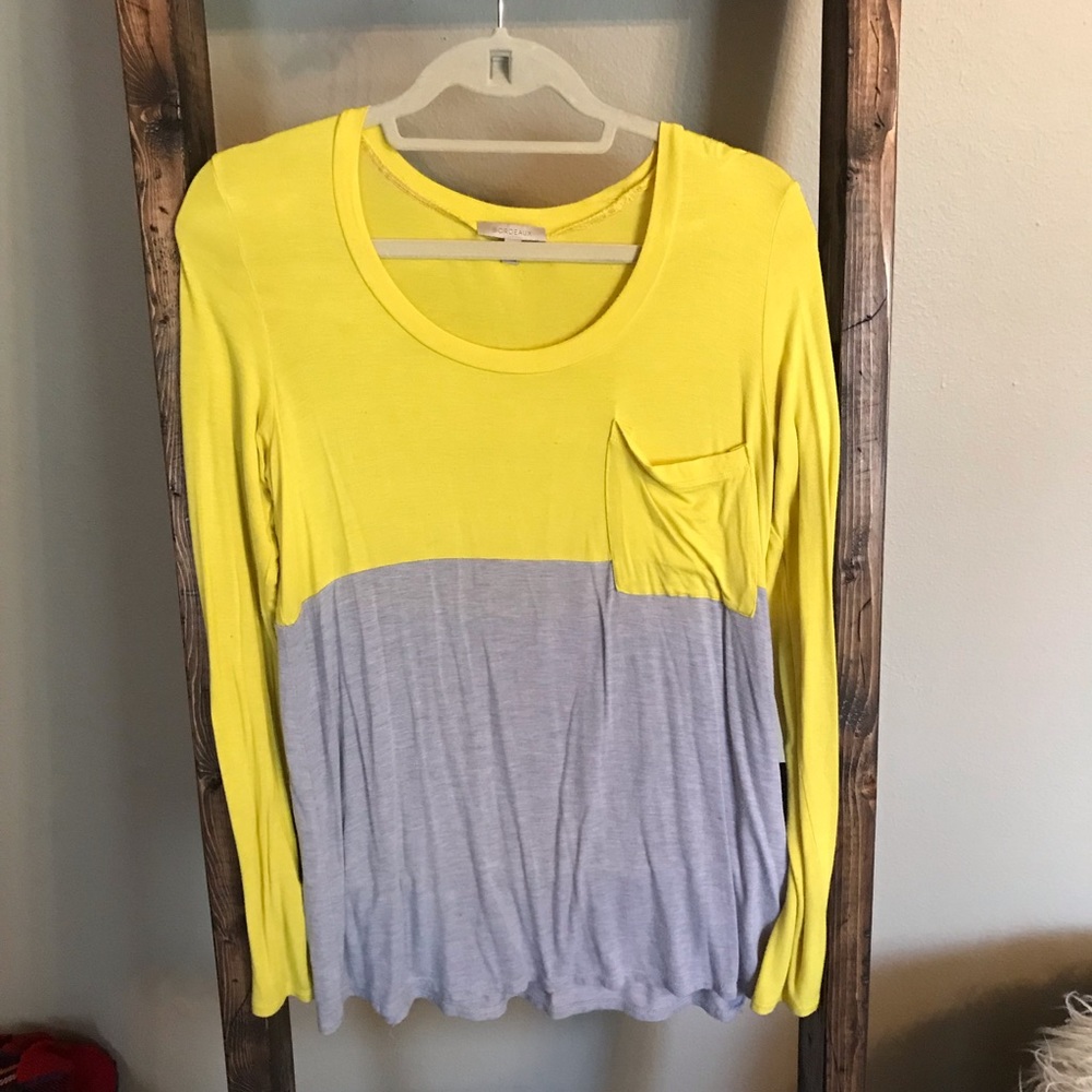 Long Sleeve Two Tone T-shirt